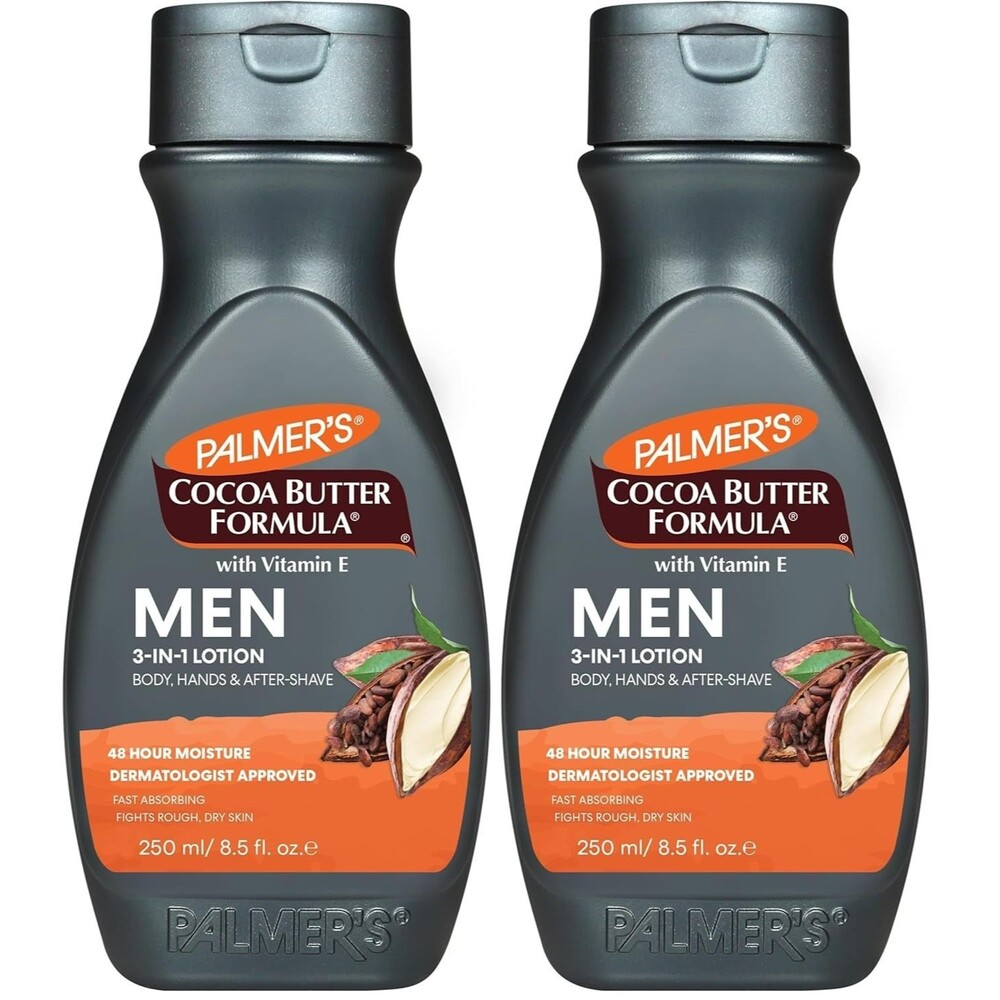 2-Pack Men's Palmer's Cocoa Butter Formula 3-in-1 48 Hr Face & Body Lotion 8.5oz